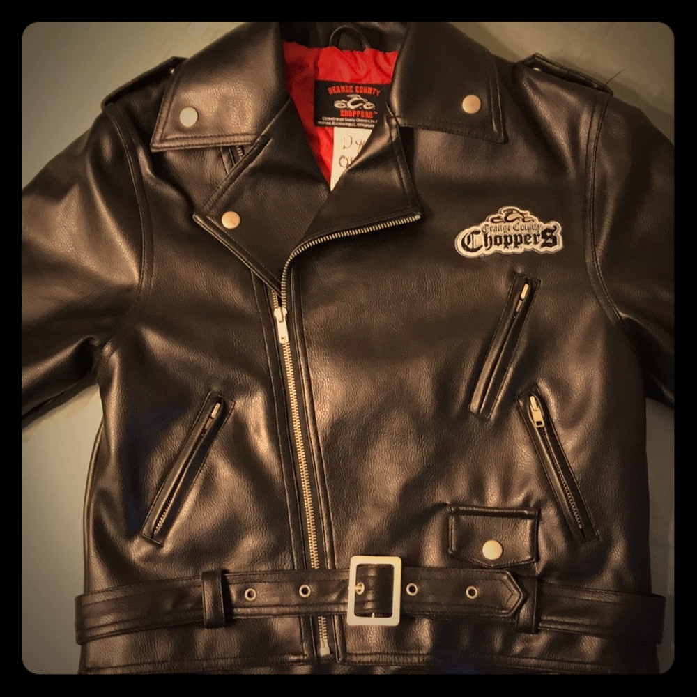 Kids Orange County Choppers Leather Jacket